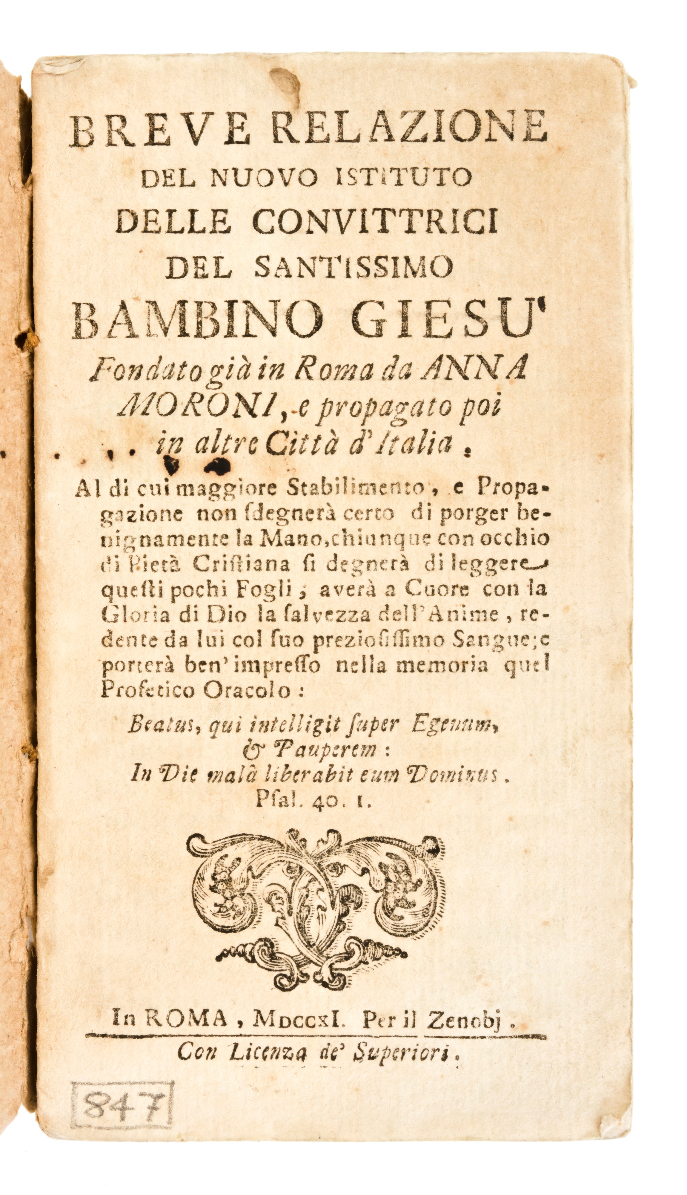 [ Beni Ecclesiastici ] Due Placchette Settecentesche in Carta Decorata Antica Breve Relazione del...