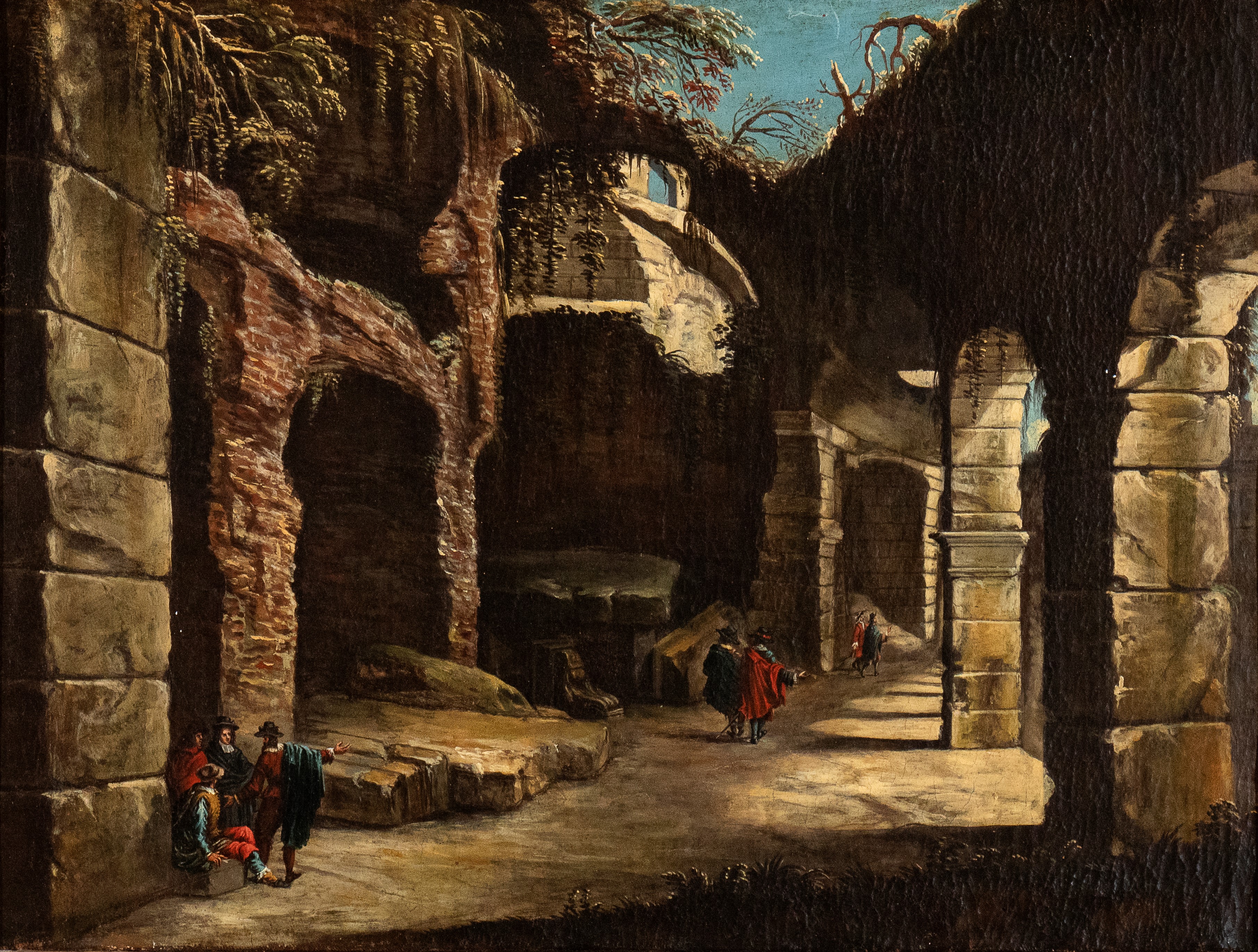 Alessio De Marchis - Veduta del Deambulatorio del Colosseo con Figure