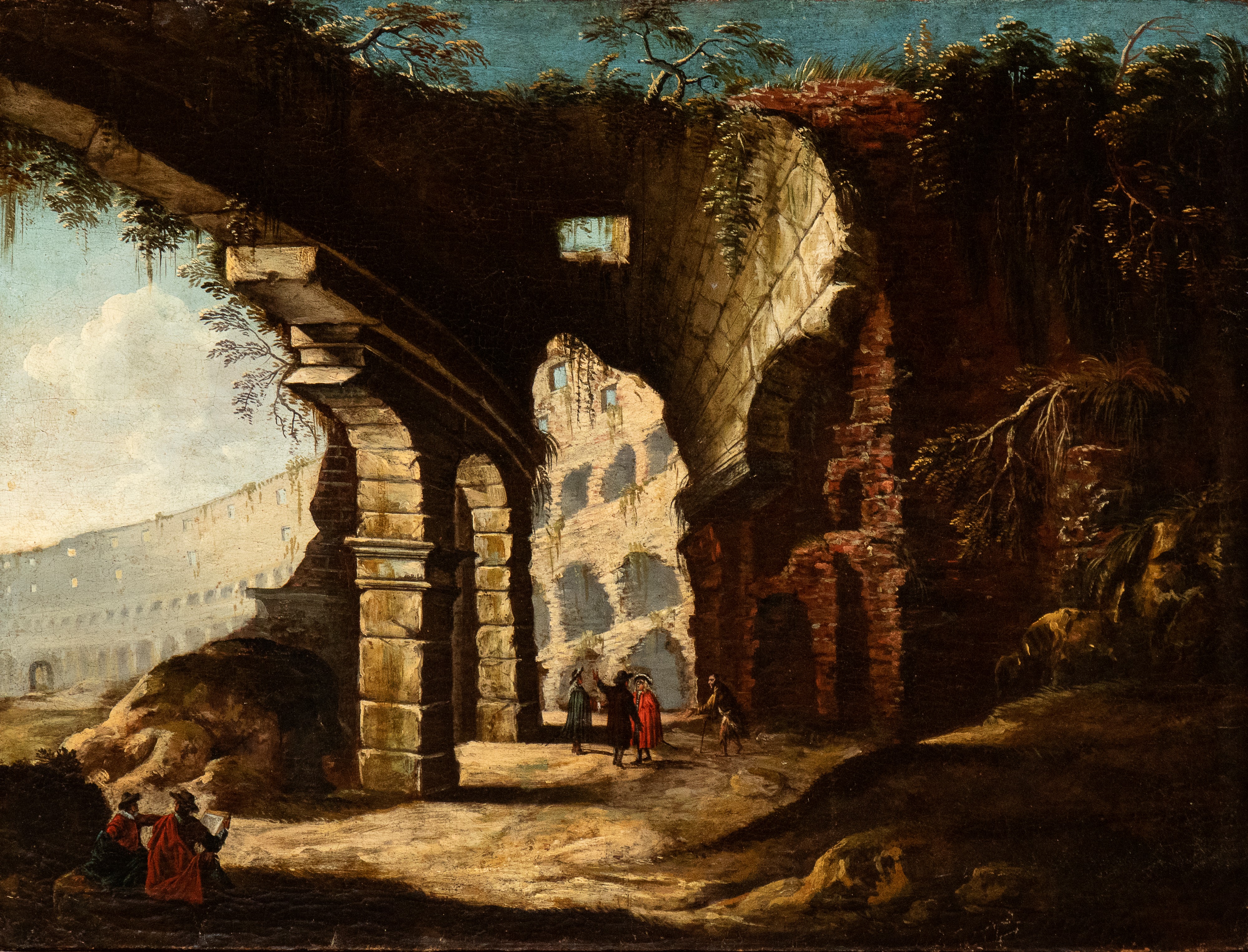 Alessio De Marchis - Veduta Dell'interno del Colosseo con Figure