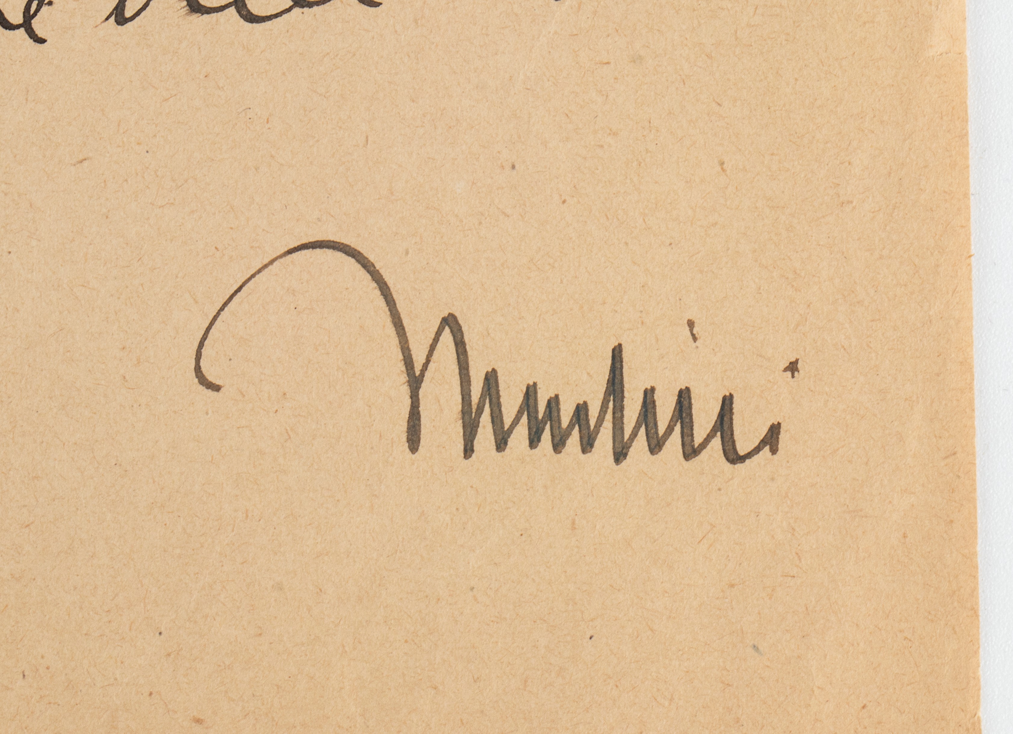 Mussolini, Benito - Lettera e firma autografe