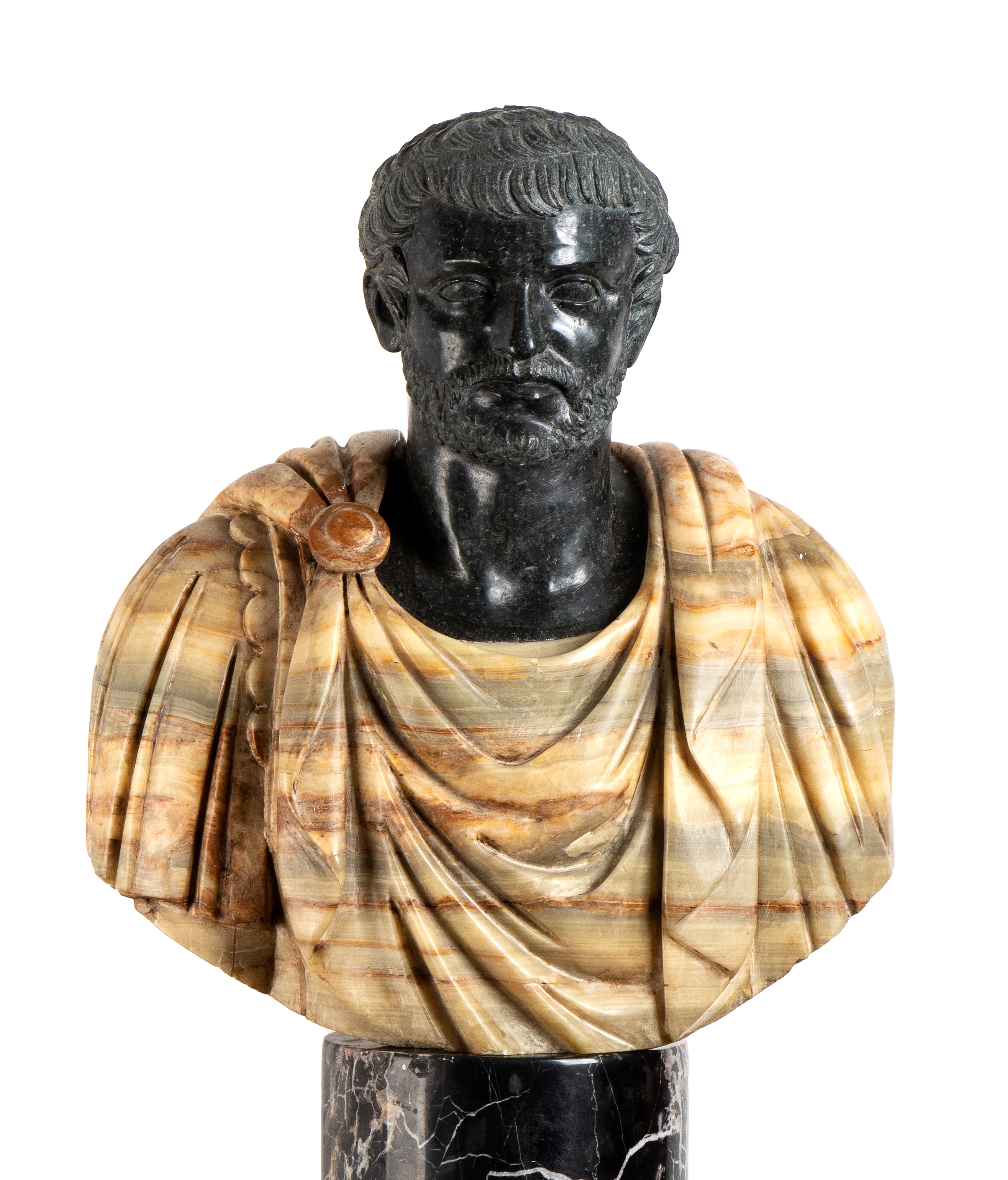 Busto di Imperatore Romano in Marmo Giallo
