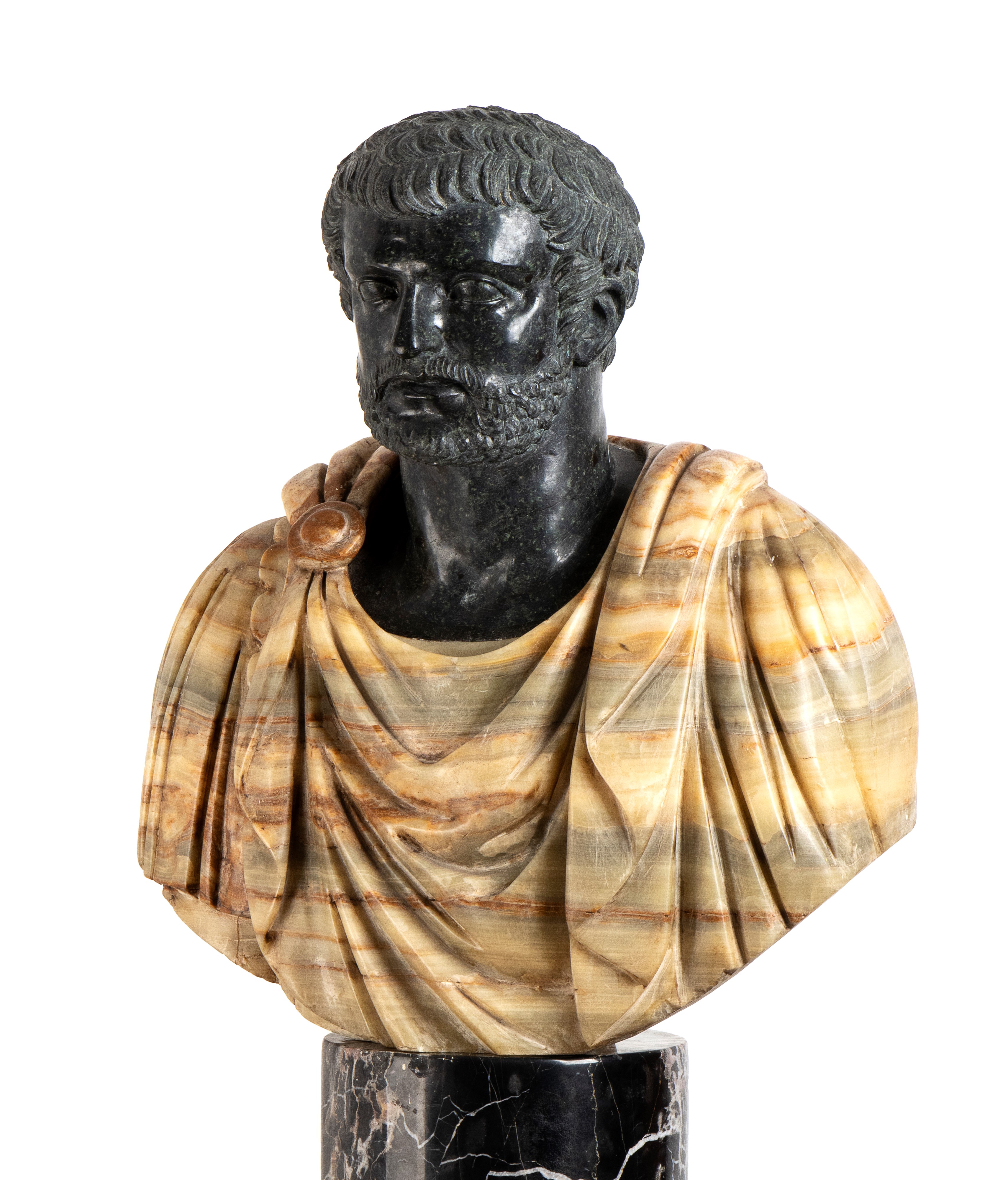 Busto di Imperatore Romano in Marmo Giallo