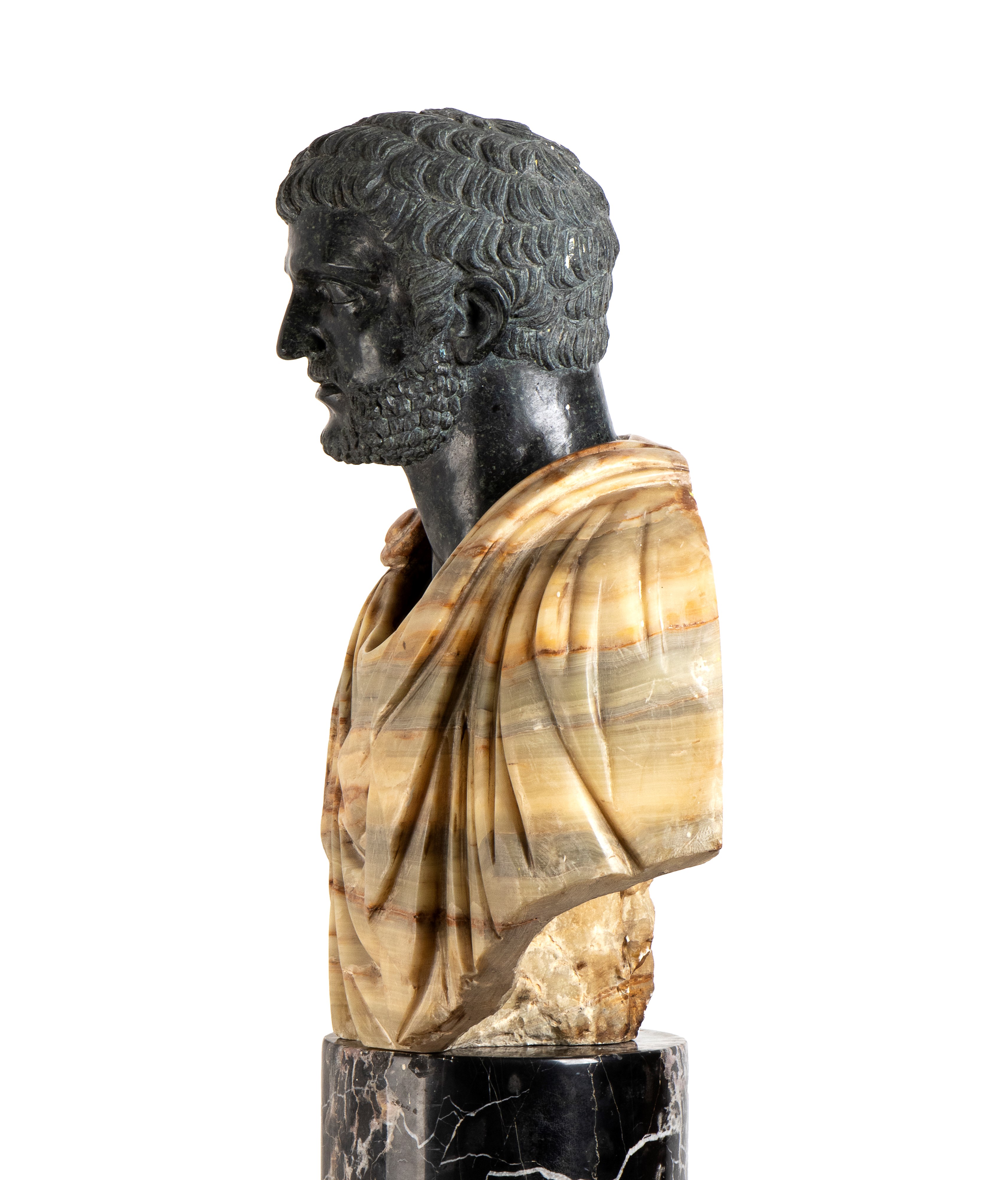 Busto di Imperatore Romano in Marmo Giallo