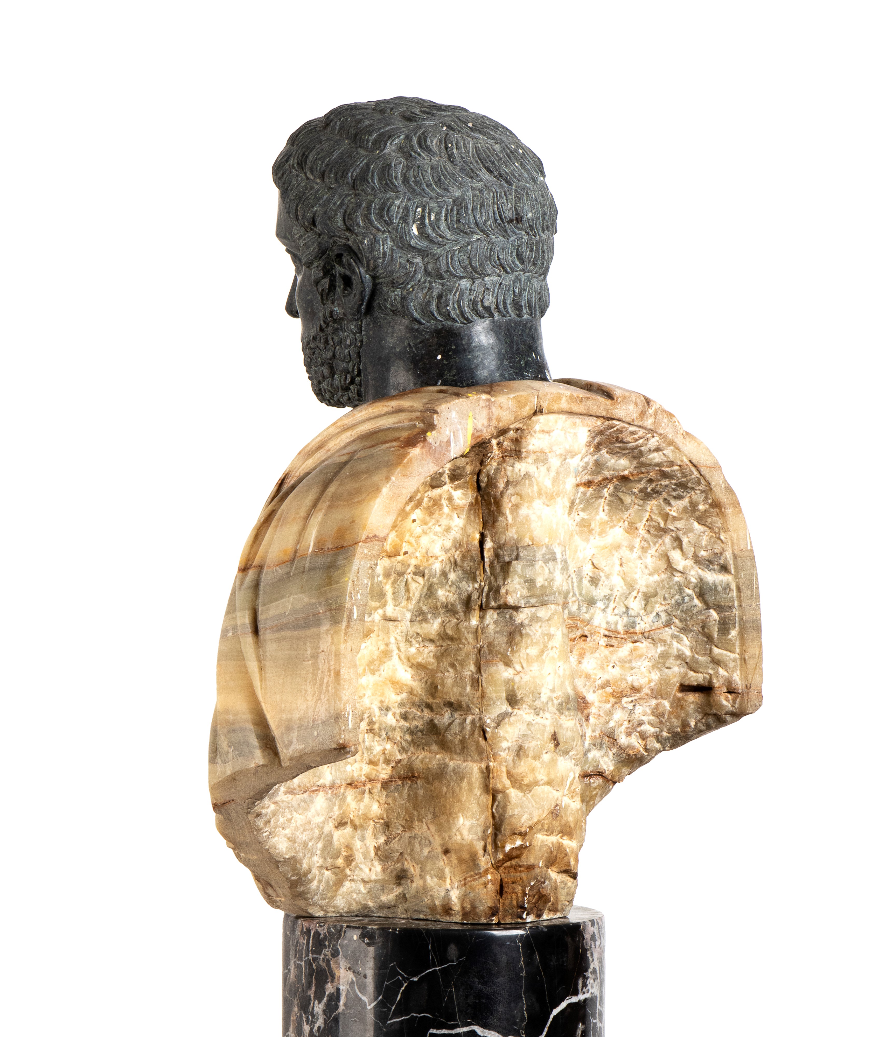 Busto di Imperatore Romano in Marmo Giallo