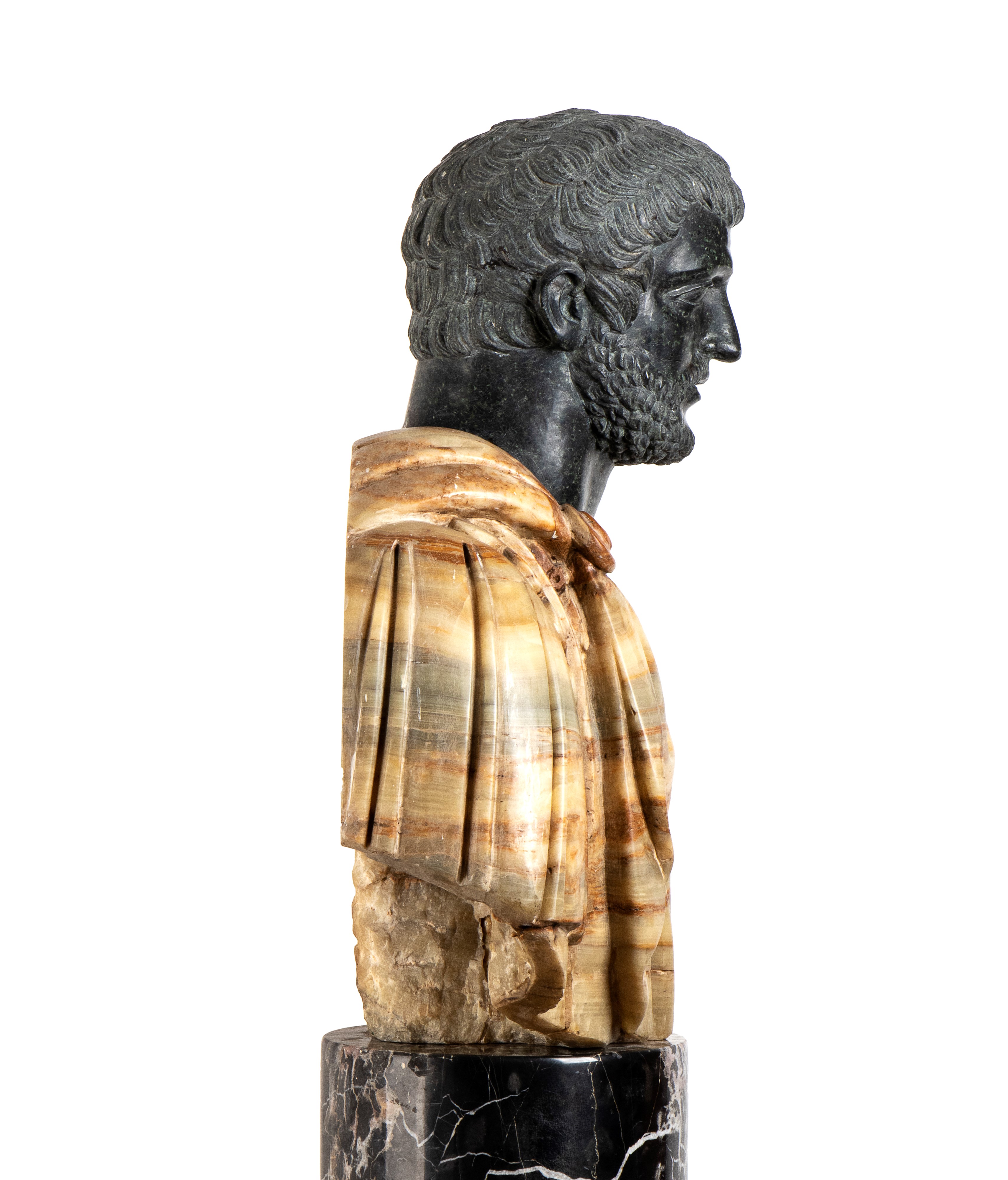 Busto di Imperatore Romano in Marmo Giallo
