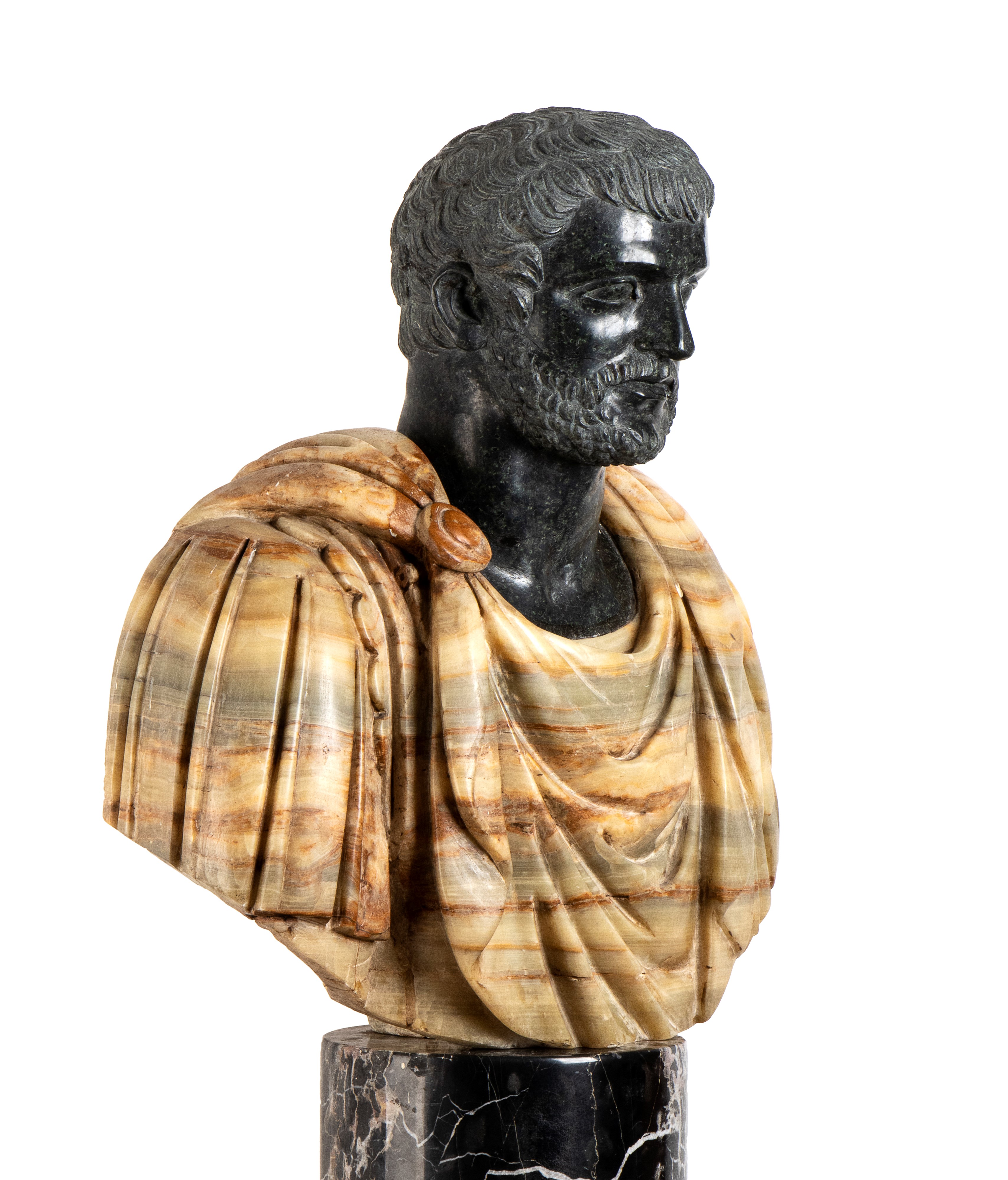 Busto di Imperatore Romano in Marmo Giallo