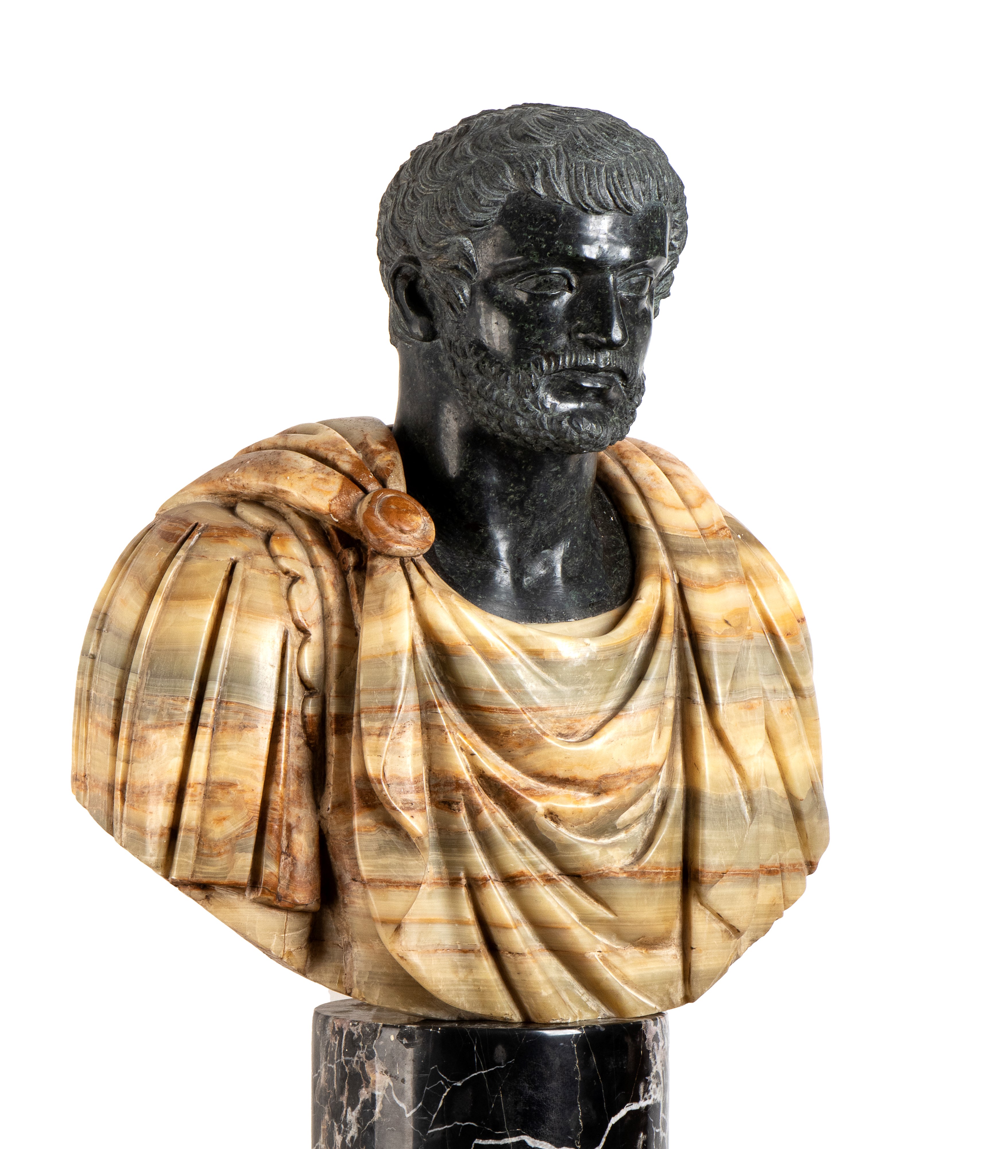 Busto di Imperatore Romano in Marmo Giallo