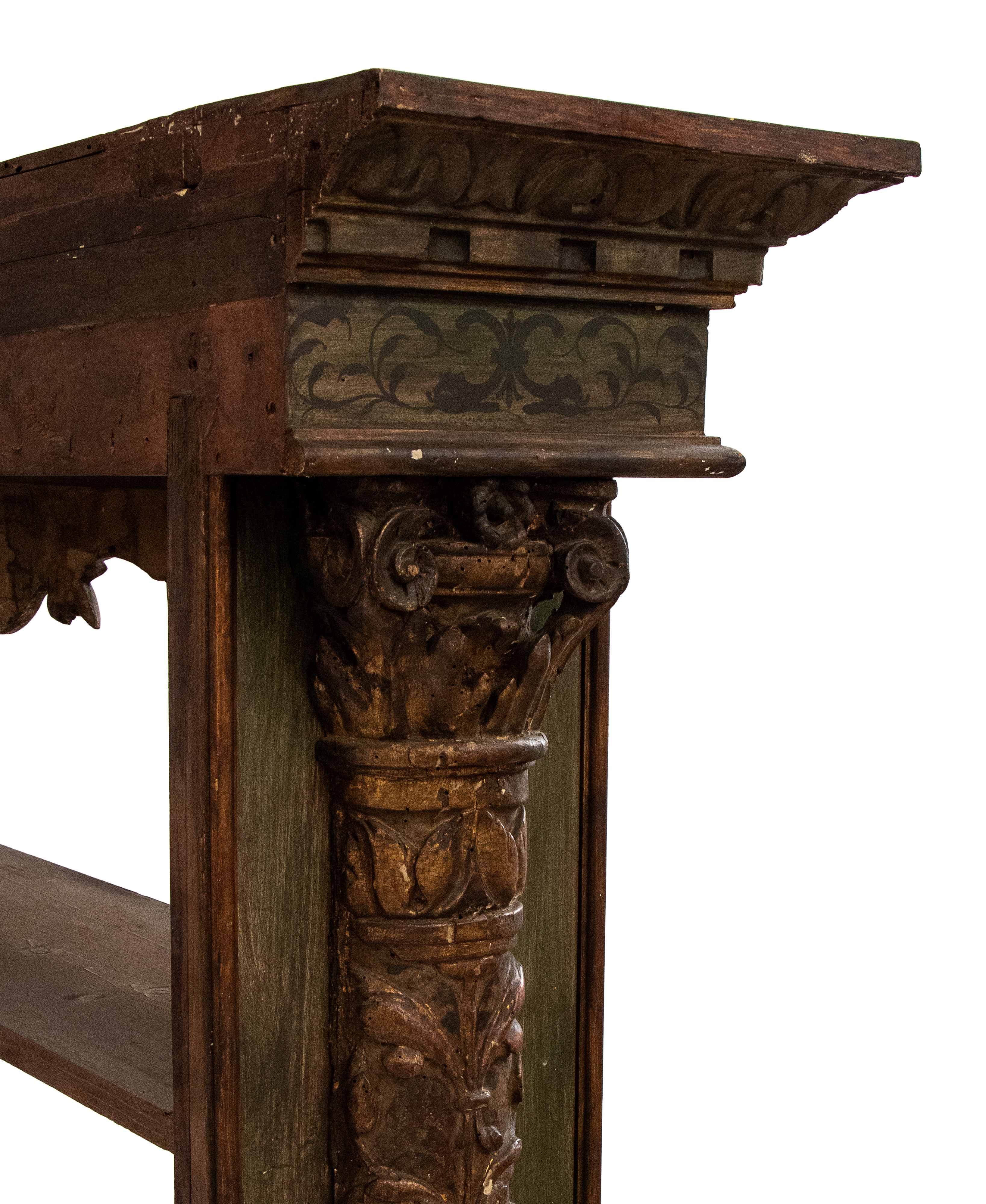 Libreria dipinta italiana Luigi XVI