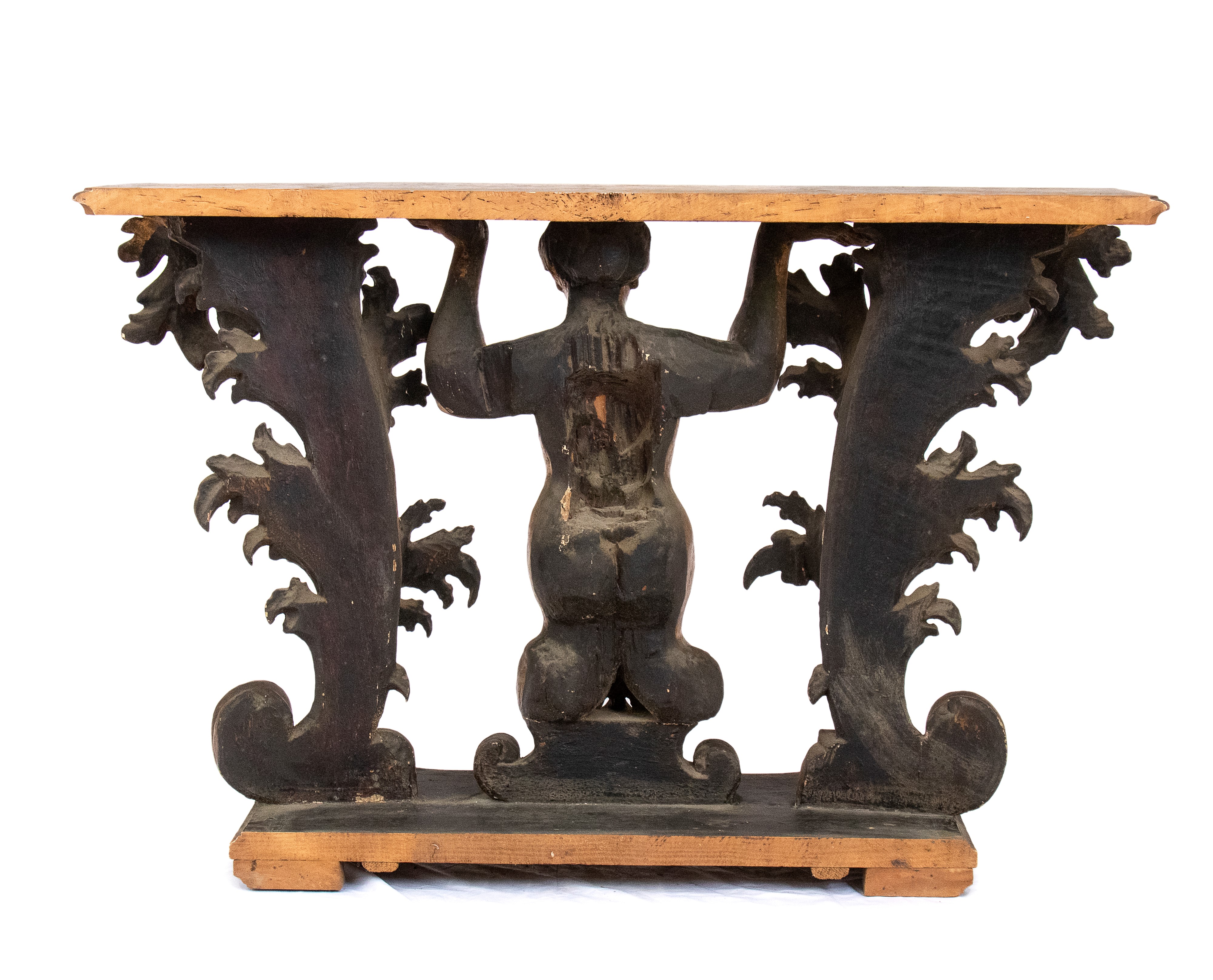 Consolle Luigi XVI Italiana in Legno Dorato