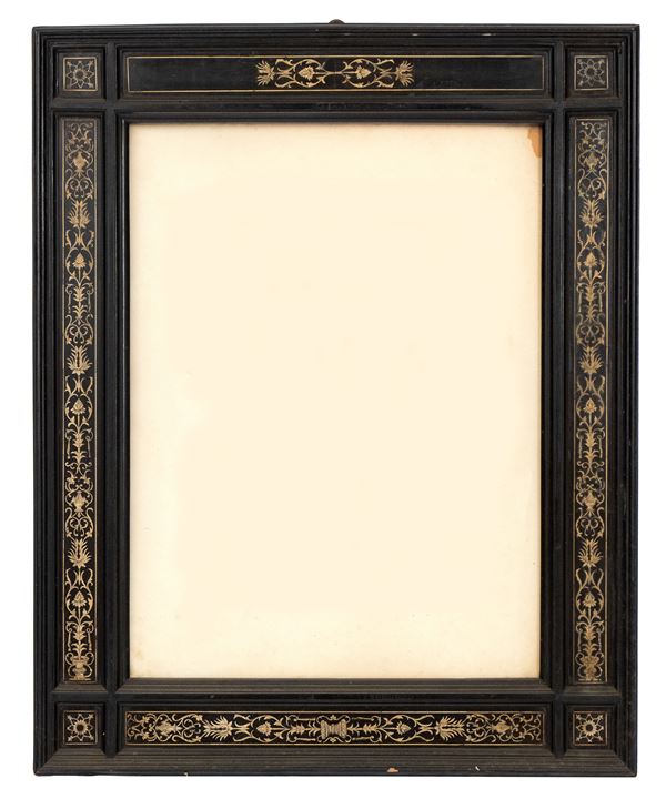 Pogliani Ferdinando - Italian ivory inlaid frame 