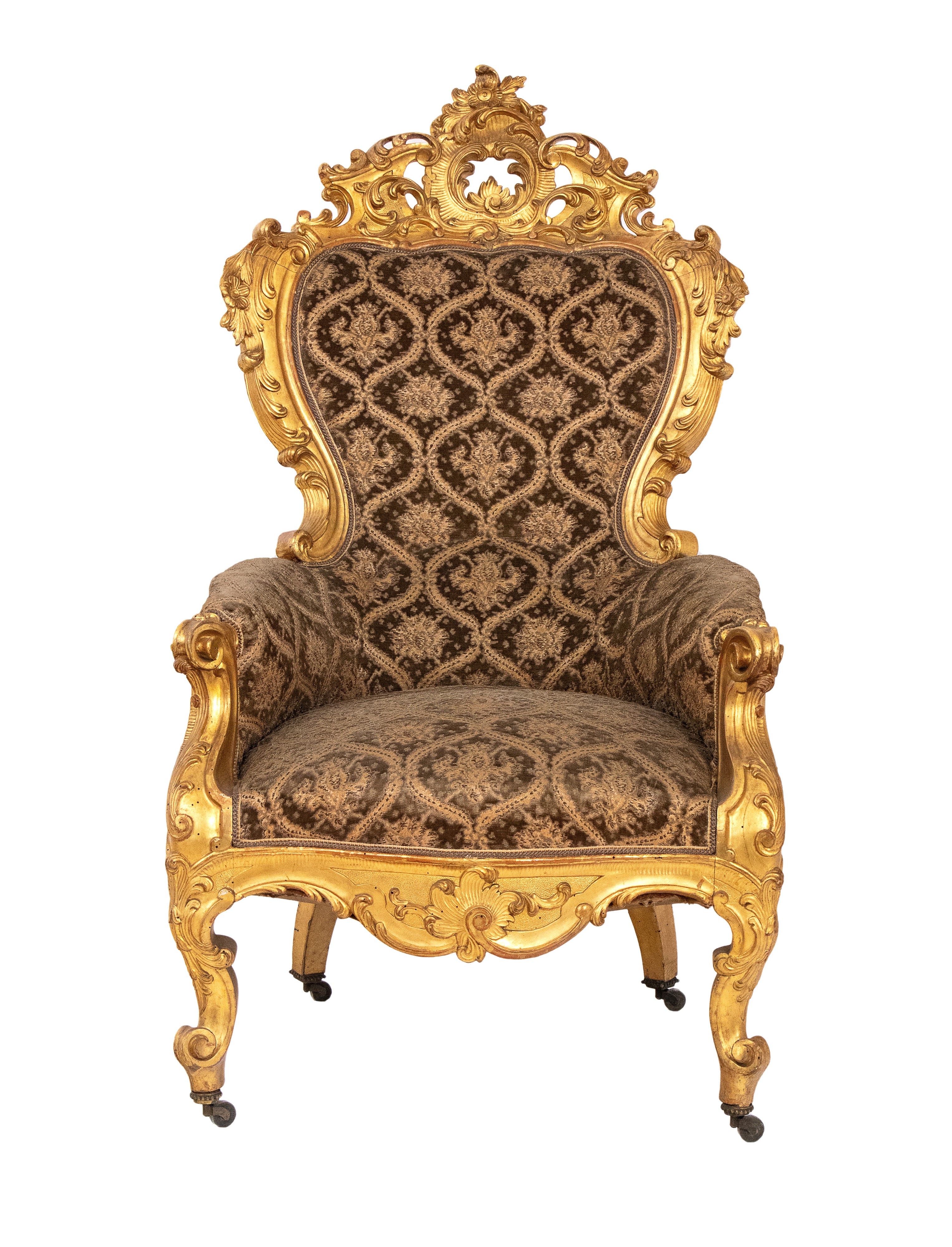 Coppia di poltrone italiane con poggiapiedi