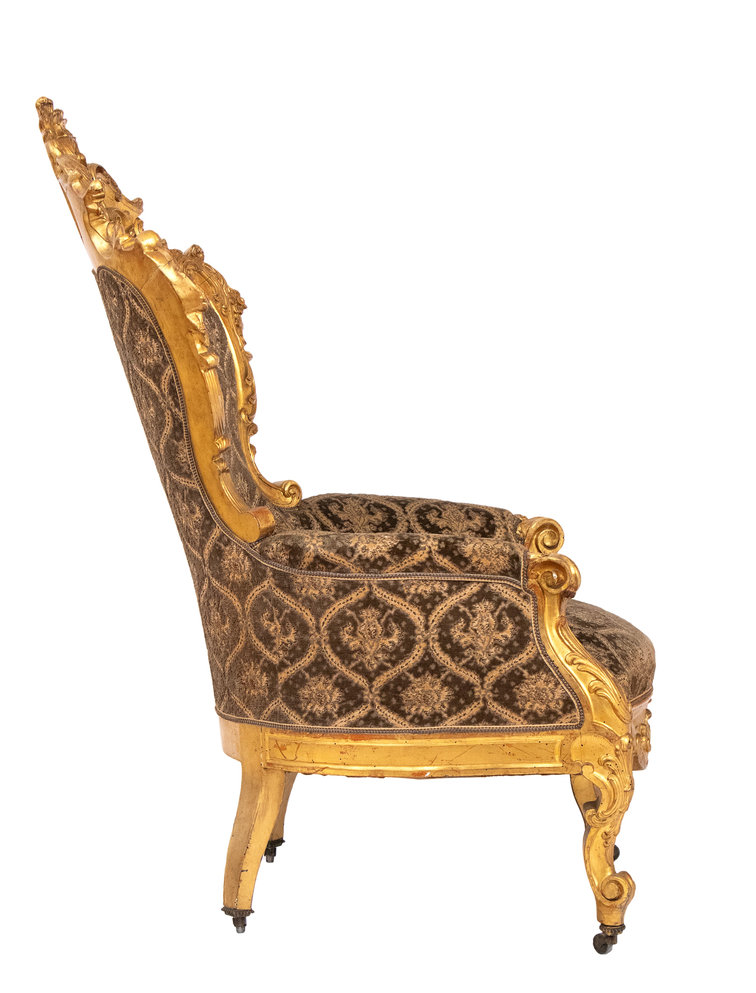 Coppia di poltrone italiane con poggiapiedi