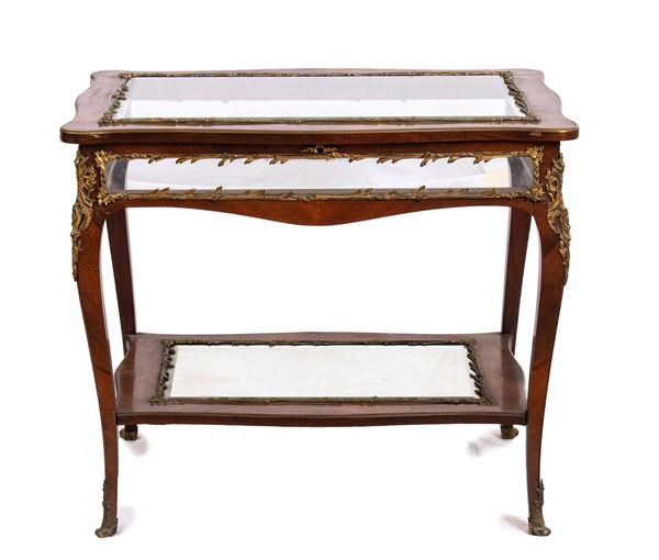 French Napoleon III mahogany display table Napoleon III