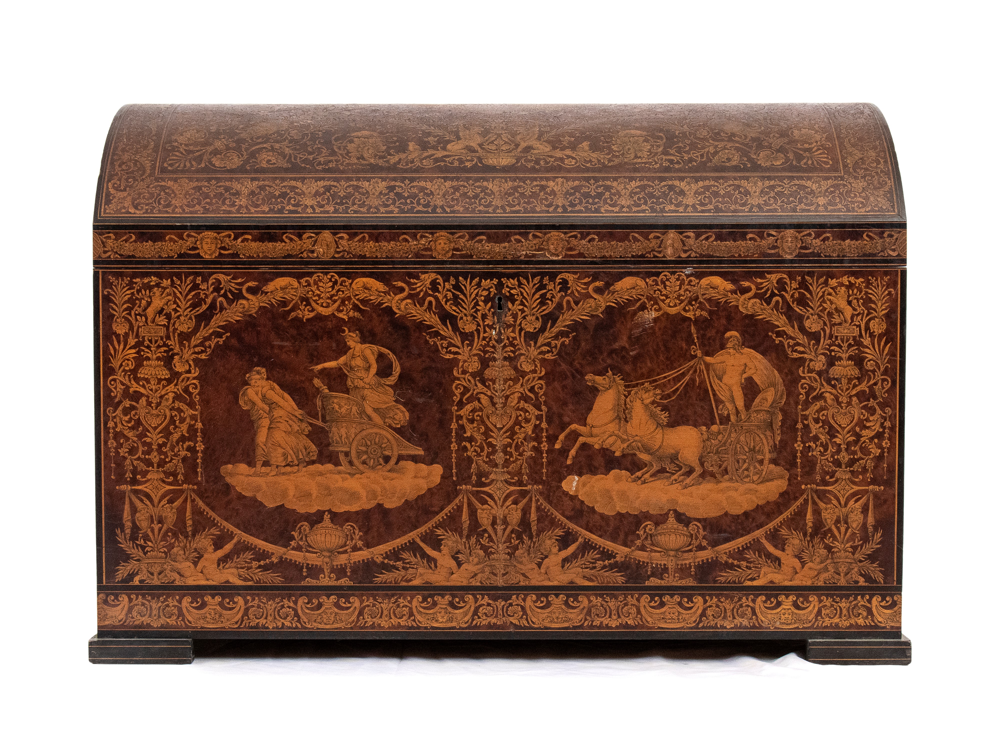 Baule intarsiato Luigi XVI Italiano