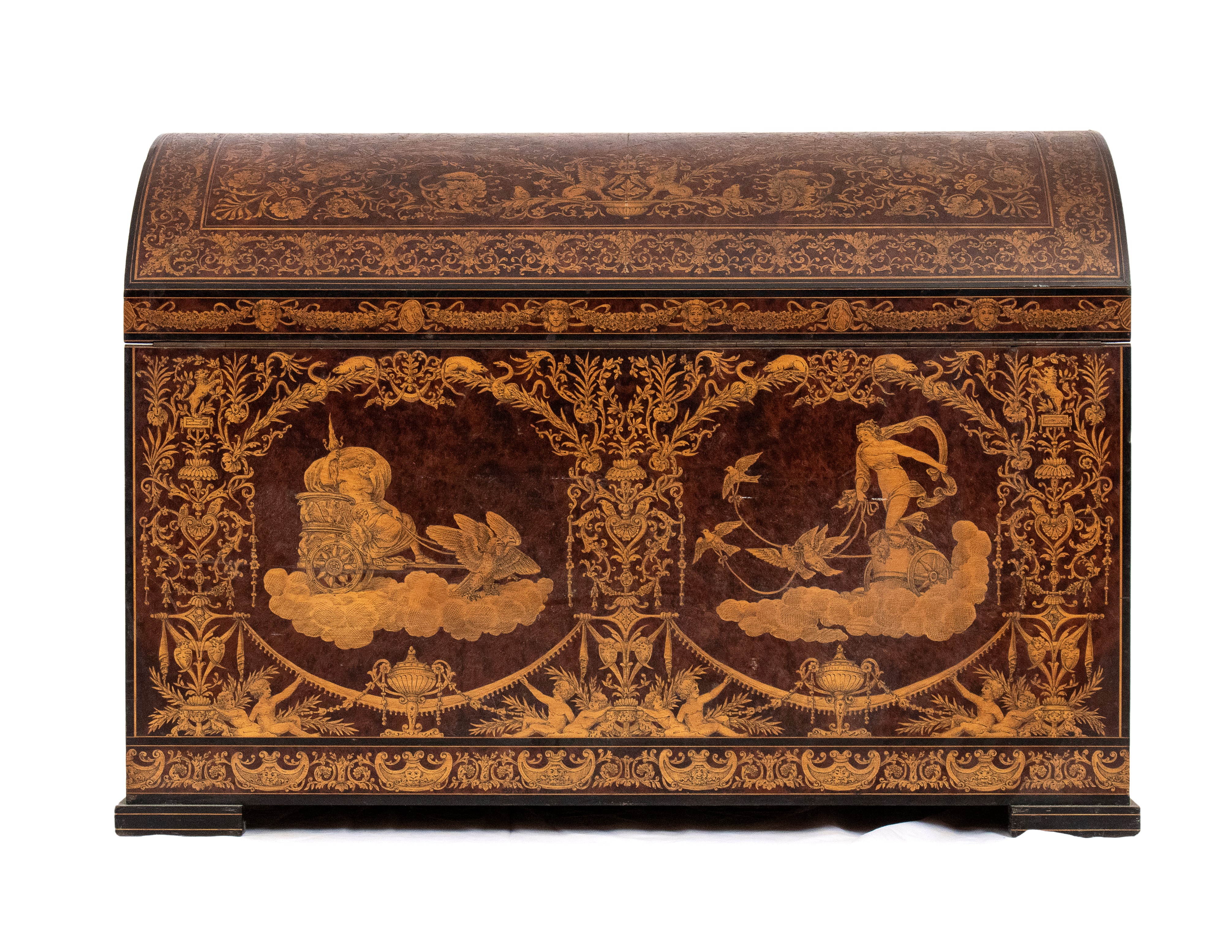 Baule intarsiato Luigi XVI Italiano