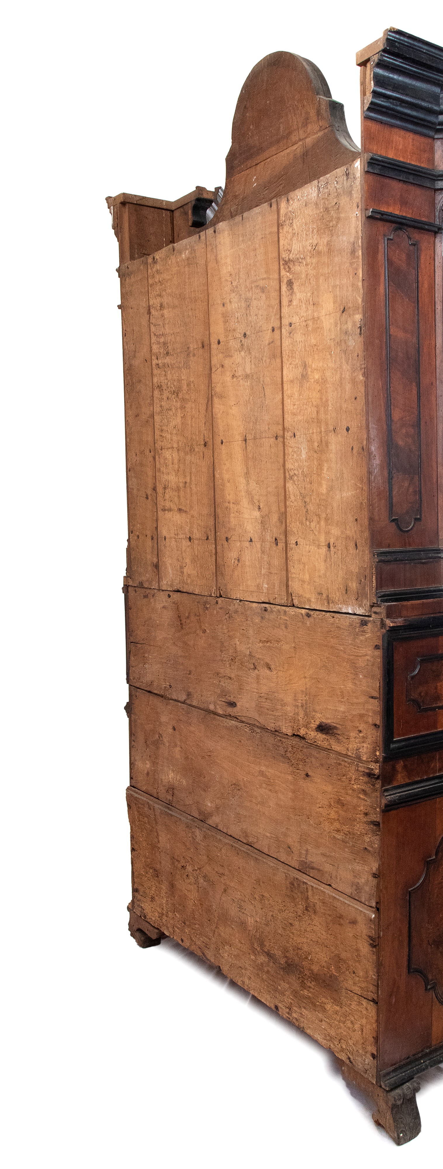 Trumeau italiano in noce con intarsi in avorio