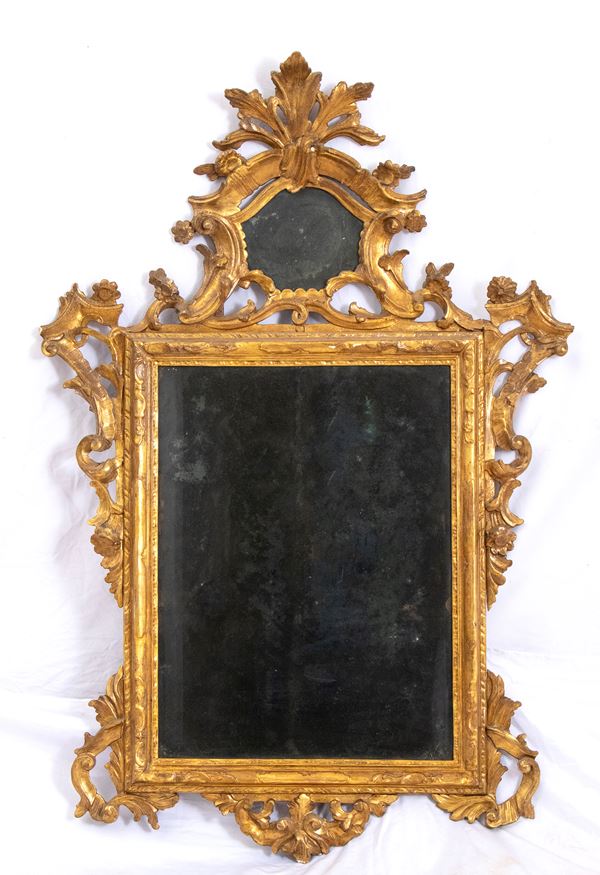 Italian Louis XVI gold leaf mirror