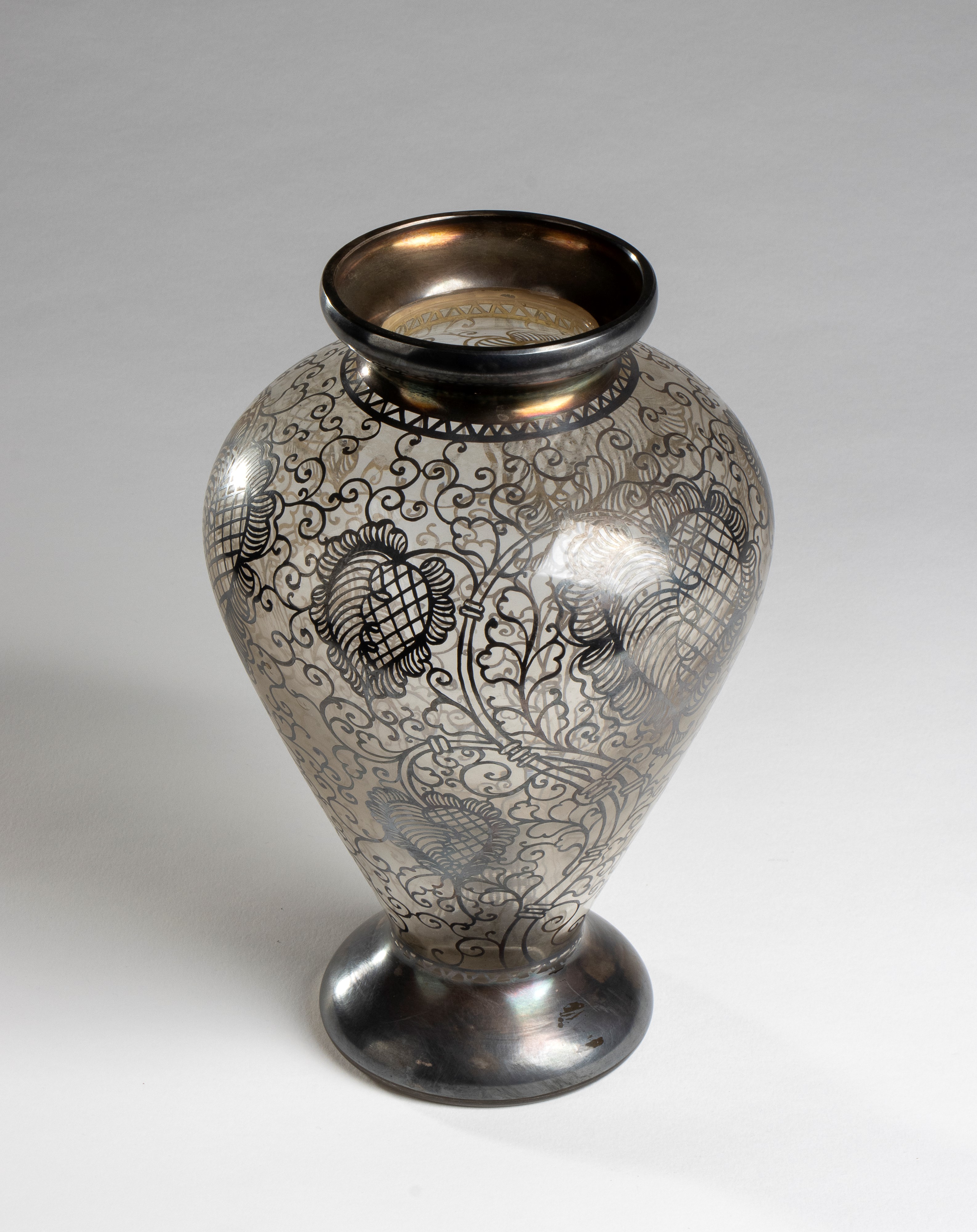 Vaso in Vetro e Argento