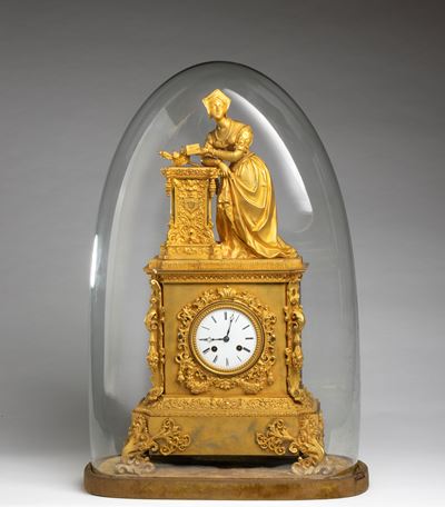 Orologio da Appoggio Carlo X Francese in Bronzo Dorato