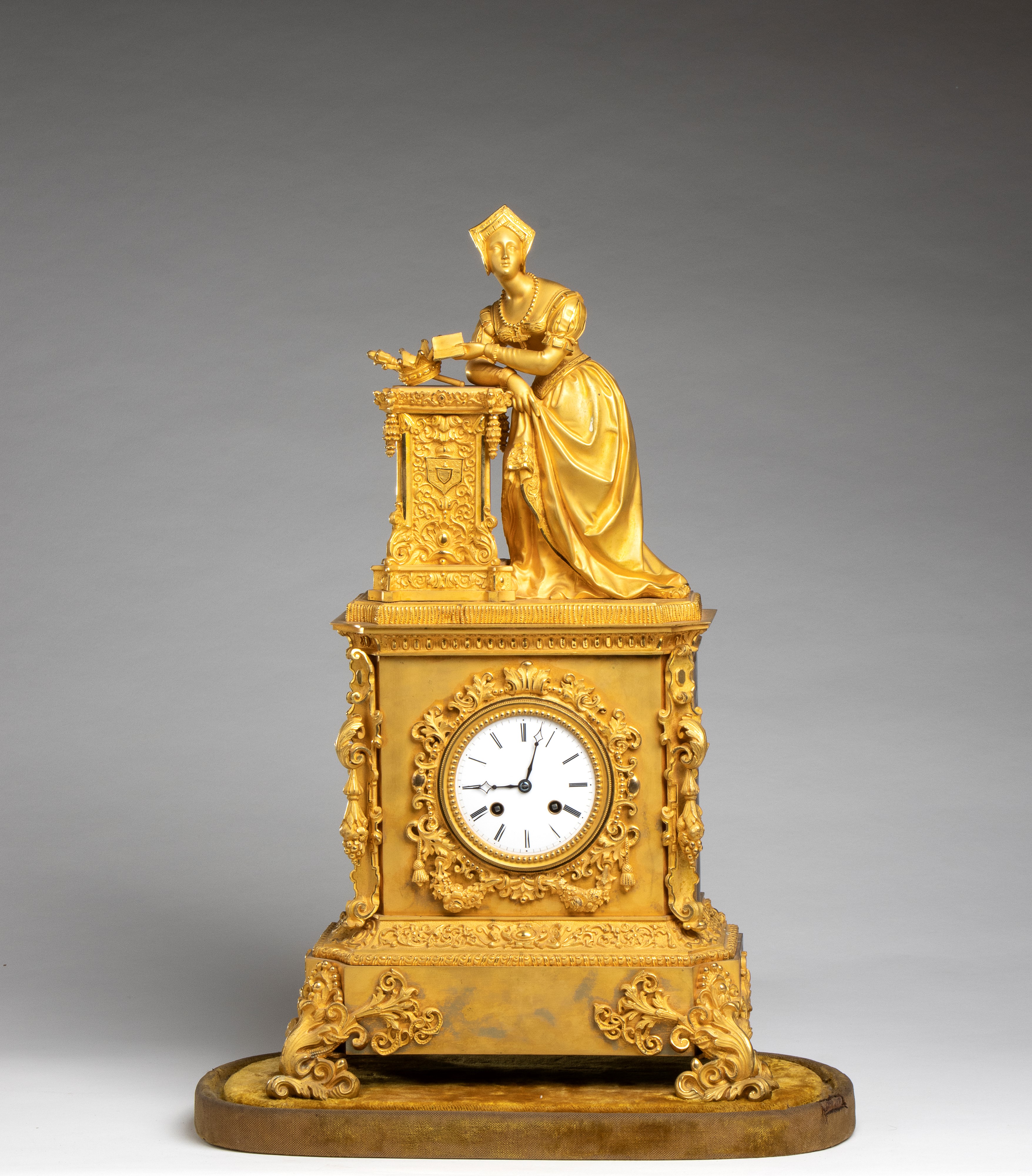 Orologio da Appoggio Carlo X Francese in Bronzo Dorato