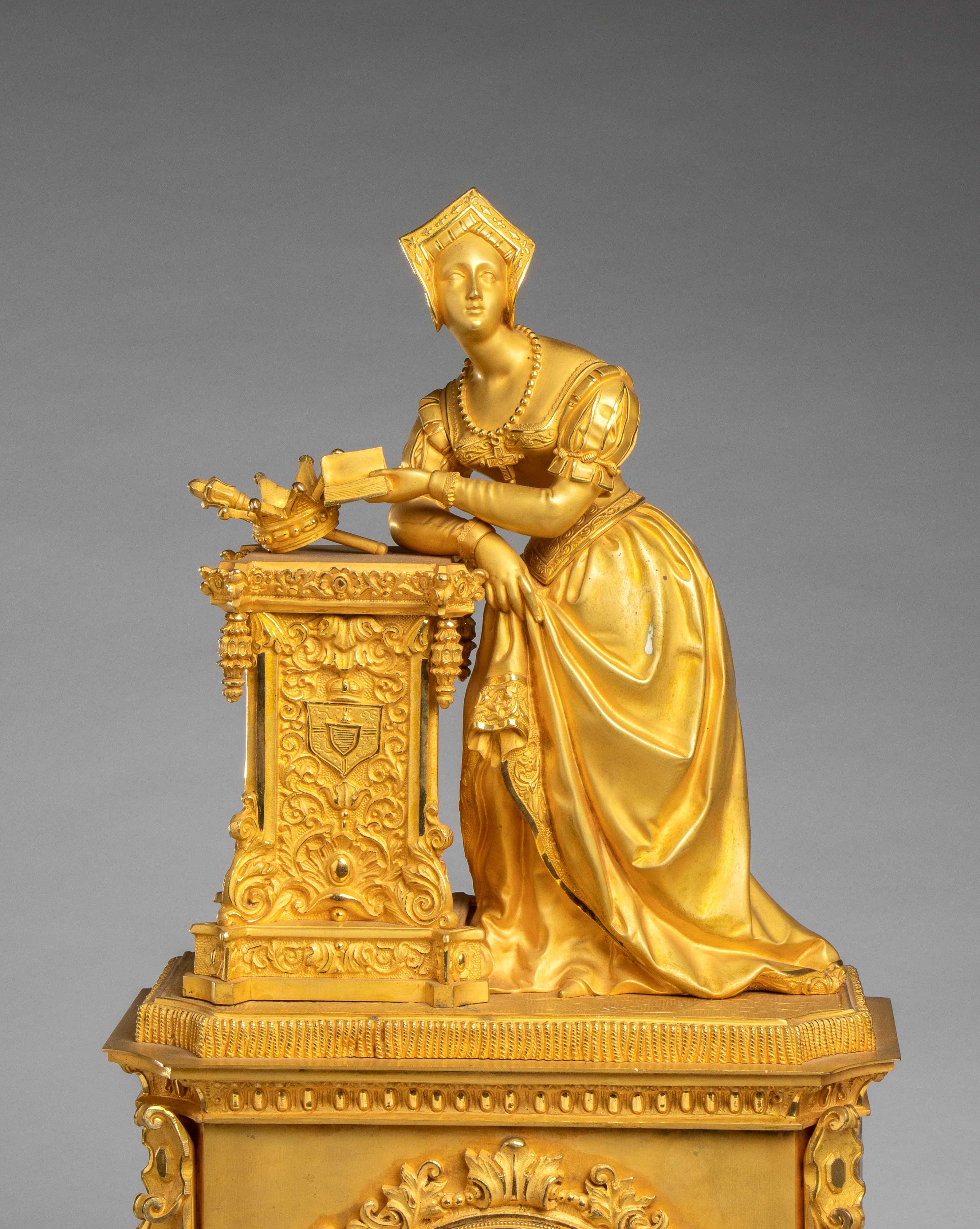 Orologio da Appoggio Carlo X Francese in Bronzo Dorato
