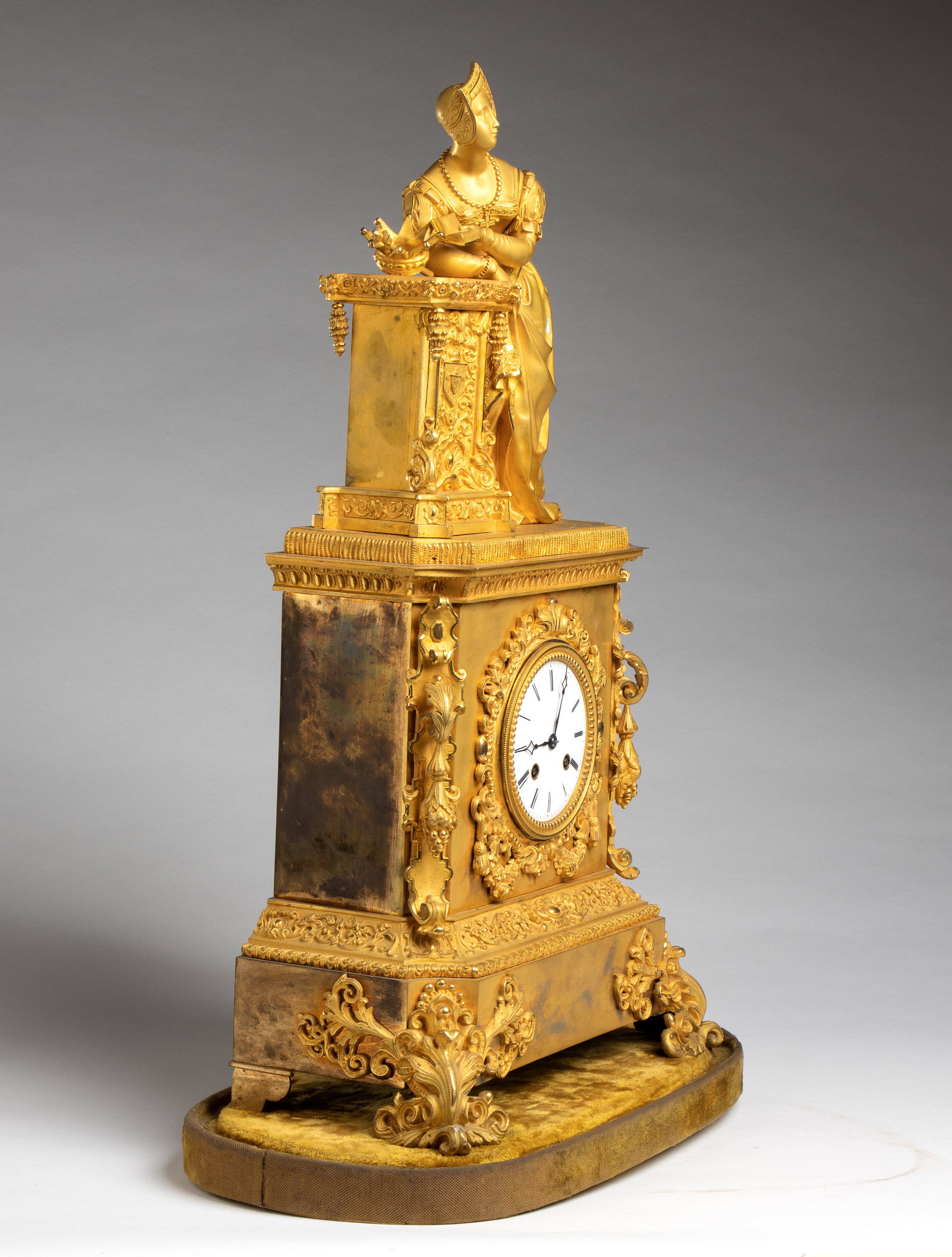 Orologio da Appoggio Carlo X Francese in Bronzo Dorato
