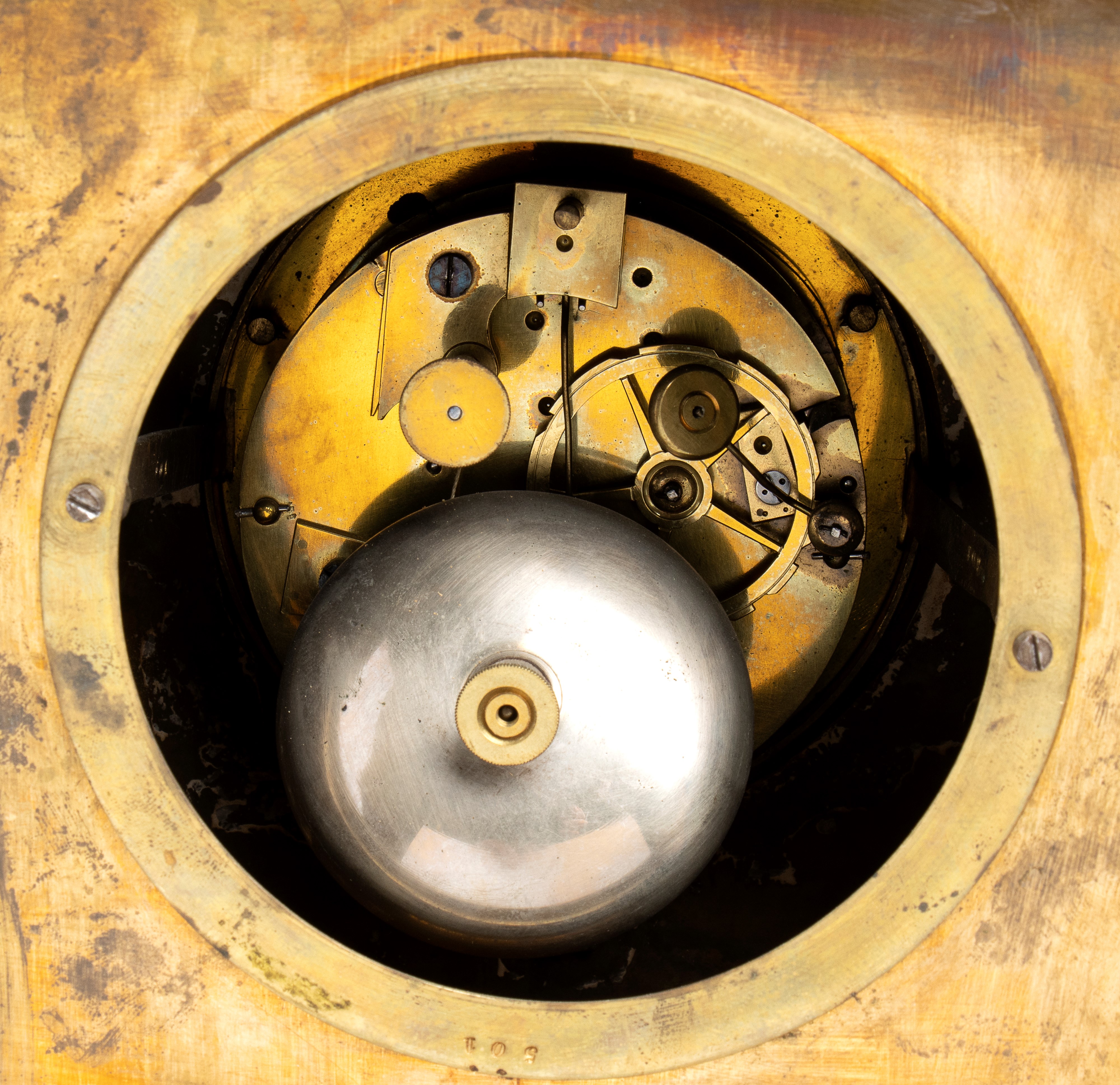 Orologio da Appoggio Carlo X Francese in Bronzo Dorato