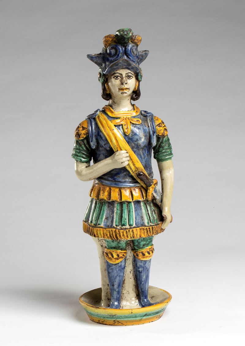 Lucerna a Olio in Maiolica Caltagirone