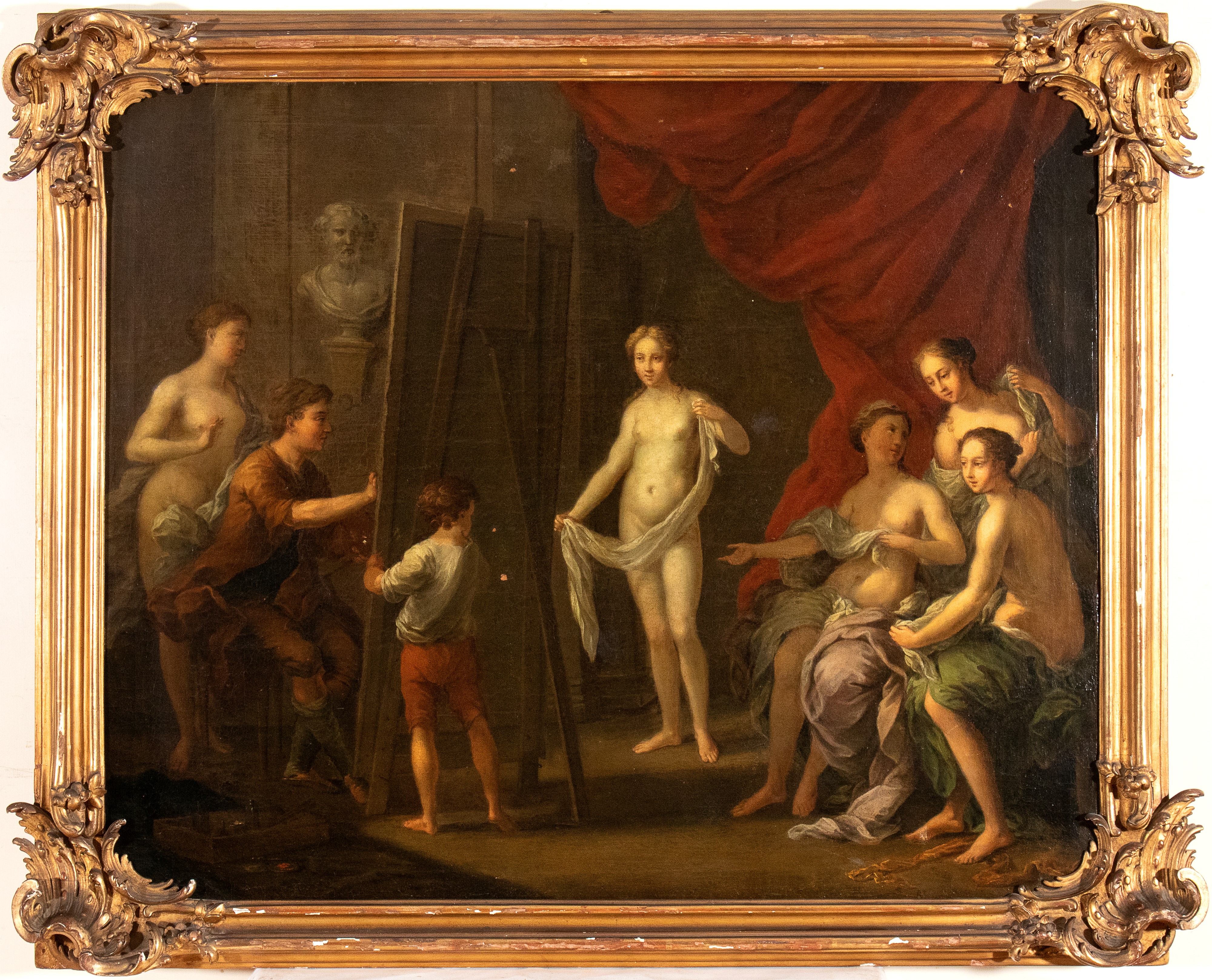 Artista Olandese, XVII - XVIII Secolo - L'atelier del Pittore