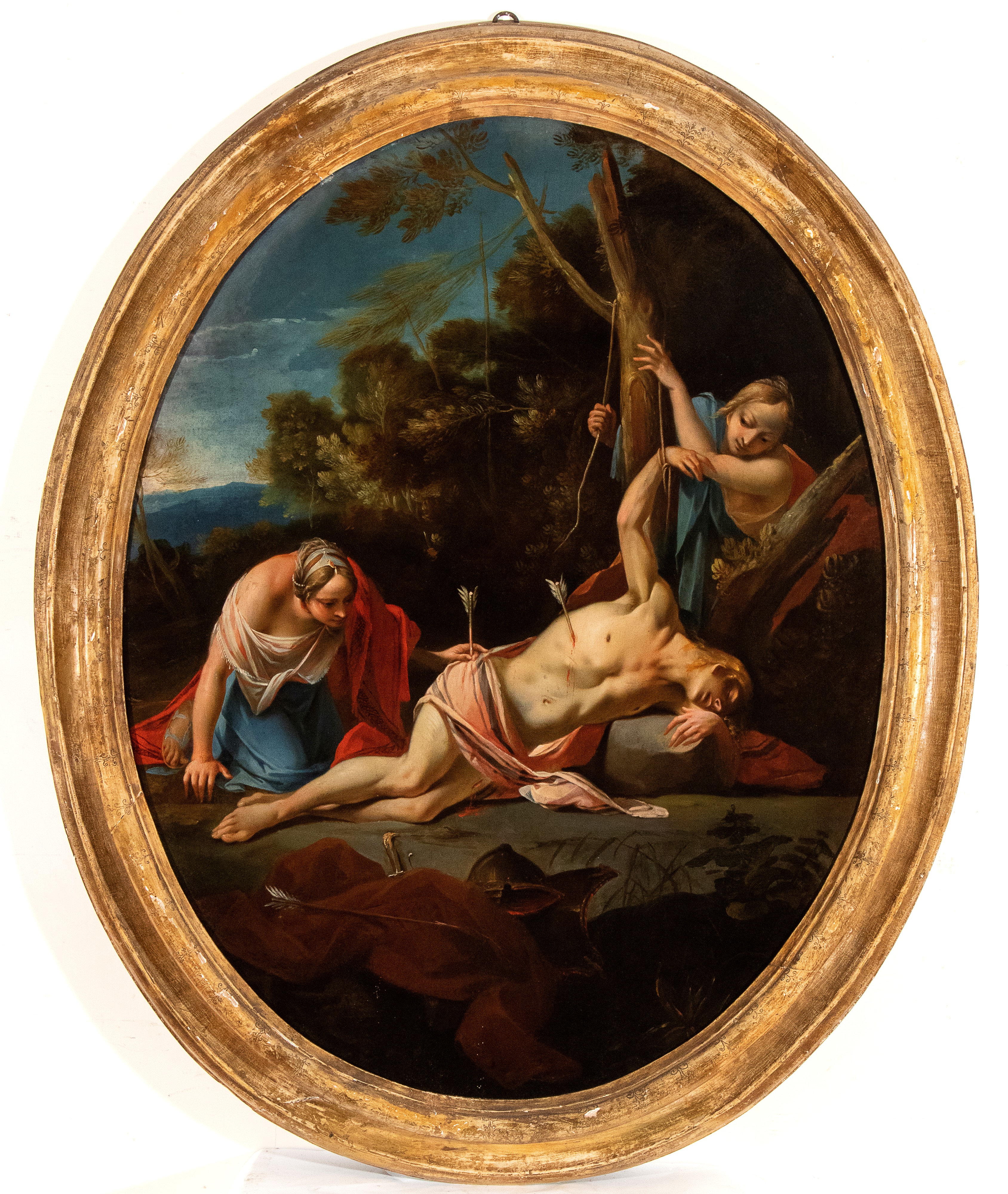 Artista Bolognese, XVII Secolo - San Sebastiano Curato dalle Pie Donne