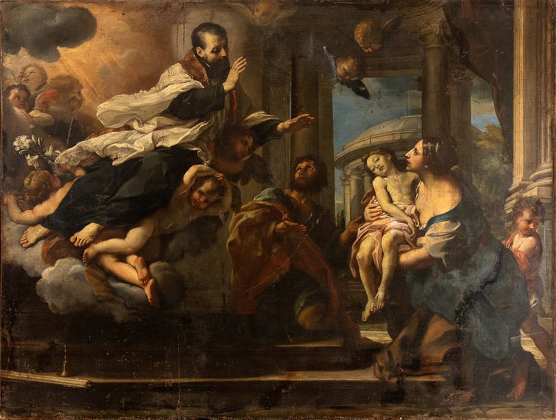 Giuseppe Bartolomeo Chiari - Santo che Resuscita un Fanciullo