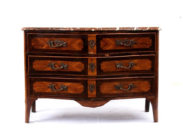 France Louis XV inlaid chest of drawers