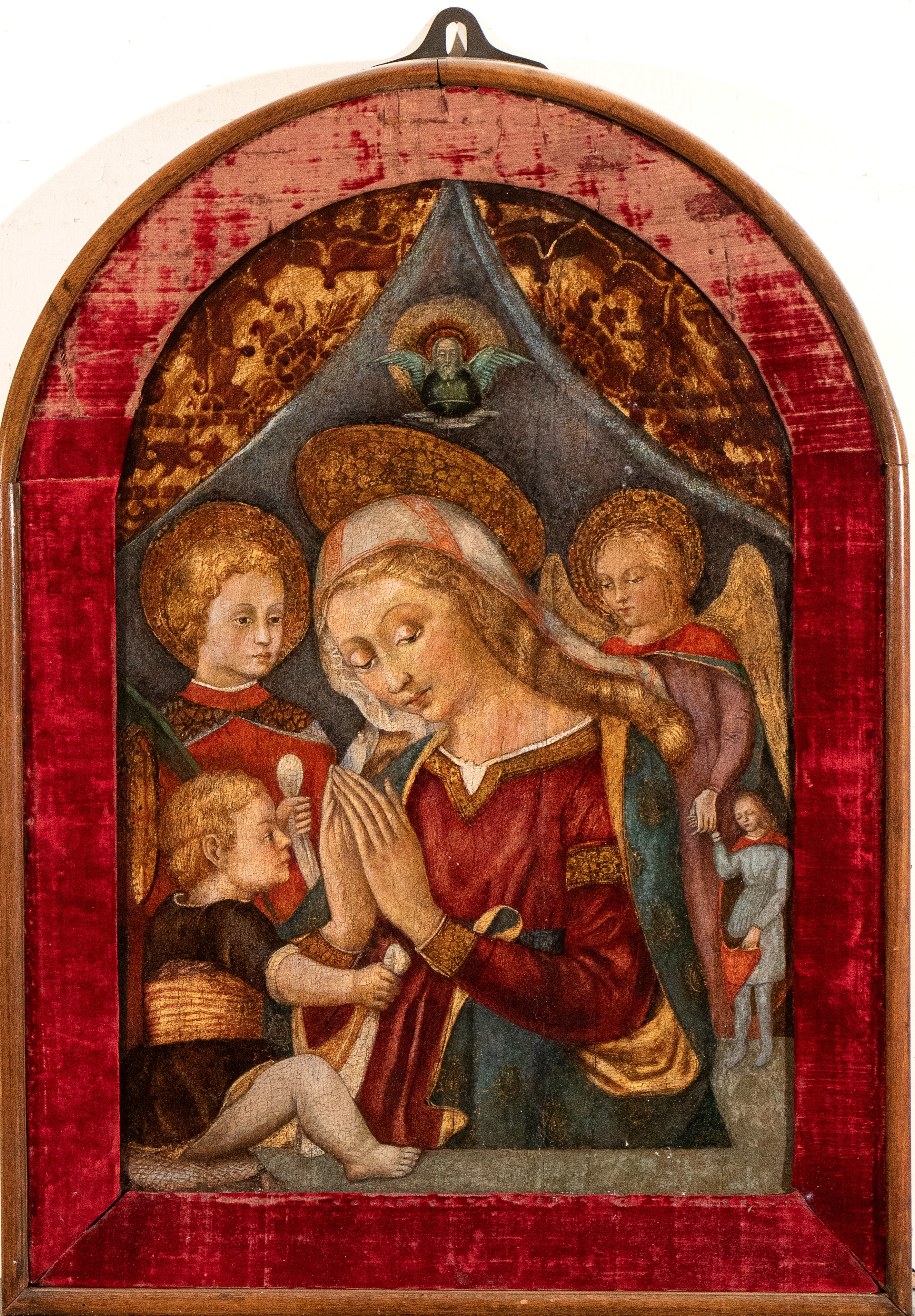 Neri di Bicci - Madonna in Adorazione del Bambino con Santo, Angelo e Committente