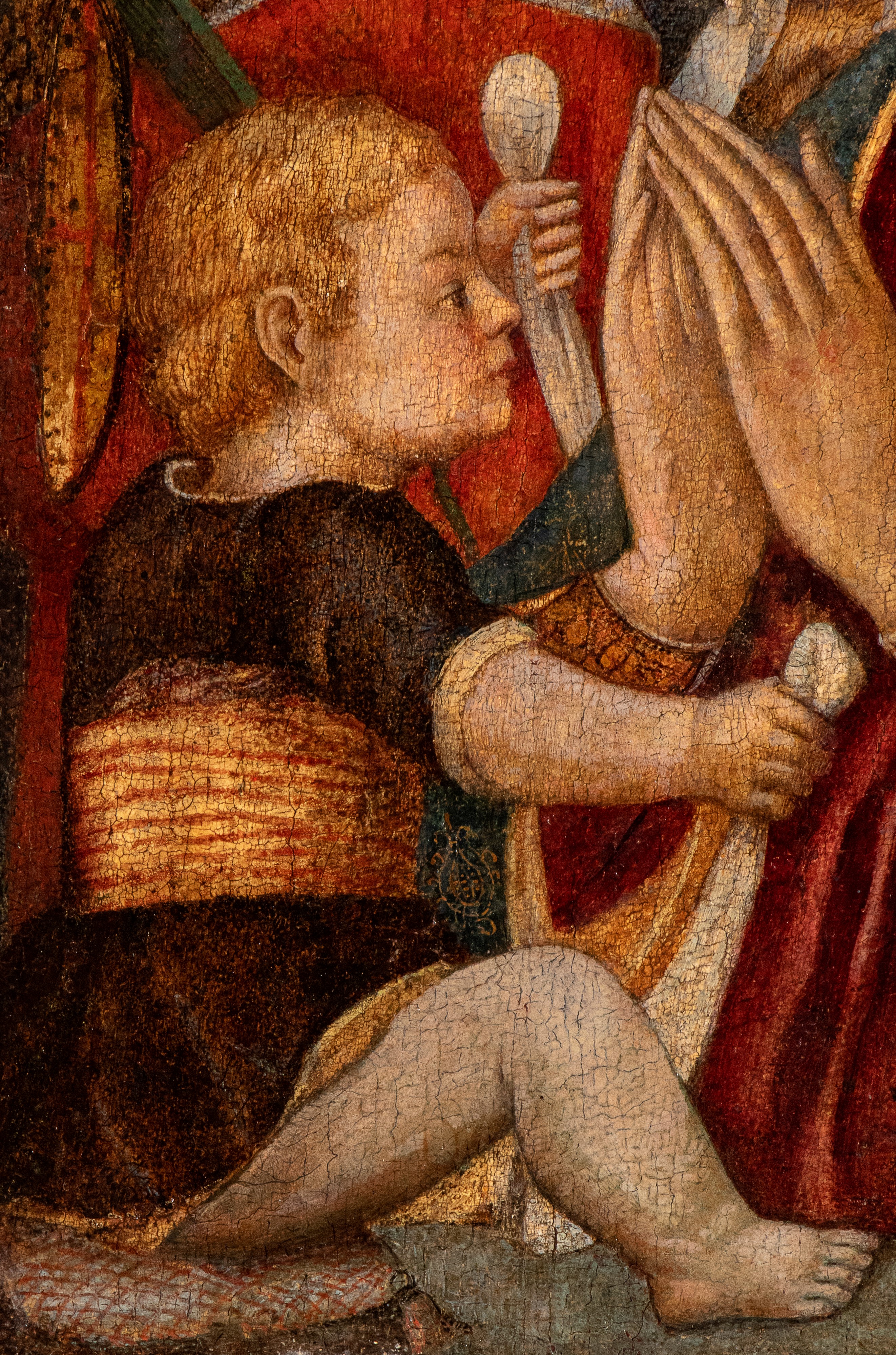 Neri di Bicci - Madonna in Adorazione del Bambino con Santo, Angelo e Committente