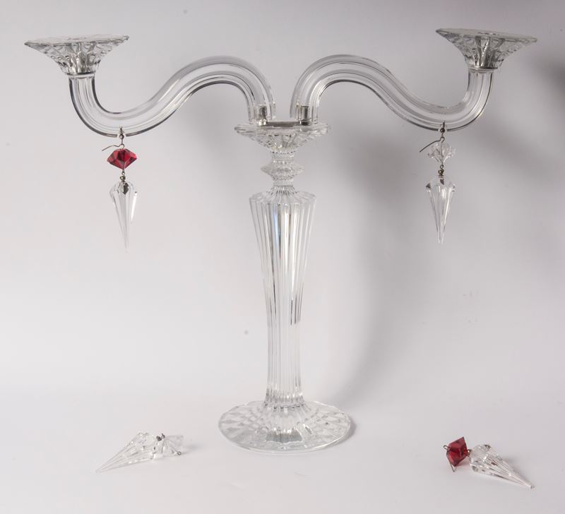 Candeliere in Cristallo di Baccarat a Due Luci
