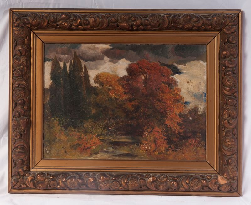 Paesaggio Lacustre con Alberi