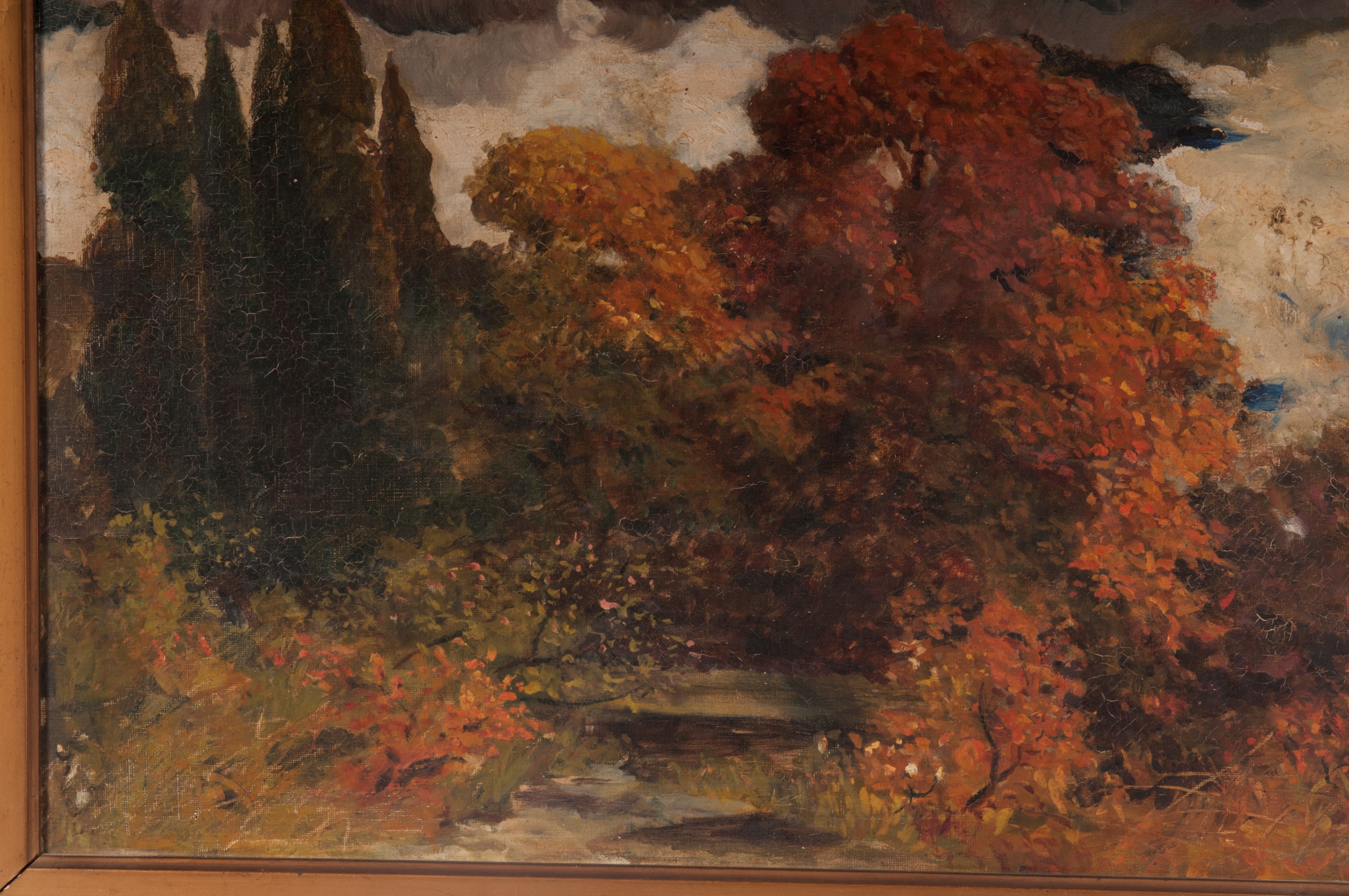 Paesaggio lacustre con alberi