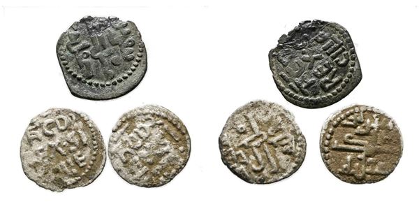 PALERMO. REGNO DI SICILIA. Tancredi (1190-1194) Lotto di 3 monete da Quarto di Tercenario. Date, nominali, conservazioni e metalli vari