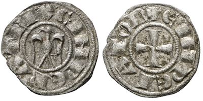 Messina. Regno di Sicilia. Enrico Vi e Costanza. Denaro Svevo. Mir 55. Mi; 0,79gr.