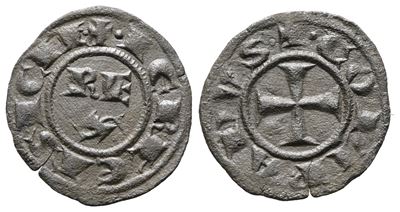 Messina. Regno di Sicilia. Corrado i (1250 - 1254).denaro con Rex .spahr 156. Mi; 0,50gr.