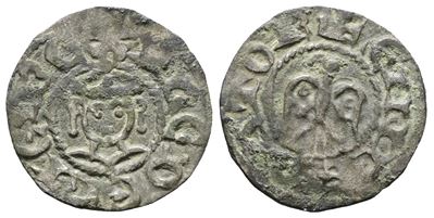 Messina. Regno di Sicilia. Enrico Vi (1194 - 1197). Denaro a Nome di Enrico e Federico. Mir 58. M...