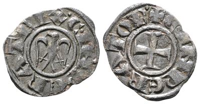 Messina. Regno di Sicilia. Enrico Vi e Costanza. Denaro. Mir 55. Mi; 0,56gr.