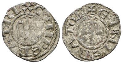 Messina, Regno di Sicilia, Denaro di Enrico VI e Costanza, MIR 55, 0,74 gr.