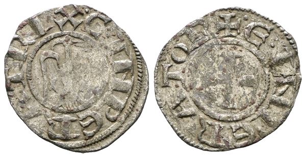 MESSINA. REGNO DI SICILIA. Enrico VI e Costanza. Denaro. MIR 55. MI; 0,74gr.