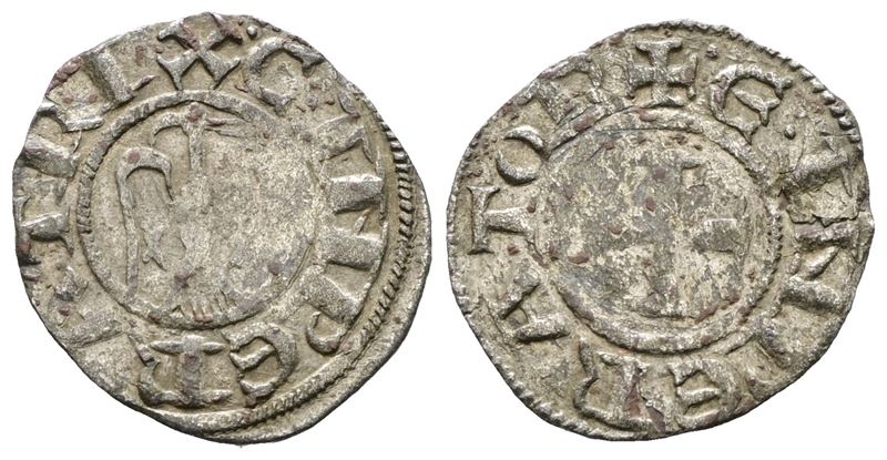 Messina, Regno di Sicilia, Denaro di Enrico VI e Costanza, MIR 55, 0,74 gr.