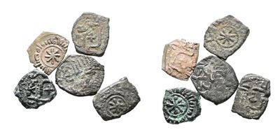 Monete Normanne del Regno di Sicilia, Lotto di 5 kharruba