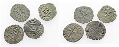Carlo I D'Angiò, Lotto di 4 denari del Regno di Sicilia