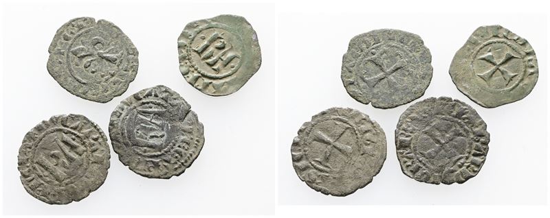 Carlo I D'Angiò, Lotto di 4 denari del Regno di Sicilia