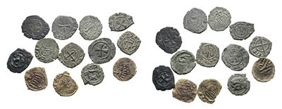 Messina. Regno di Sicilia. Lotto di 13 Monete Normanne, Sveve, Angioine, Aragonesi