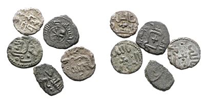 Messina. Regno di Sicilia. Lotto di 5 Kharruba Normanne
